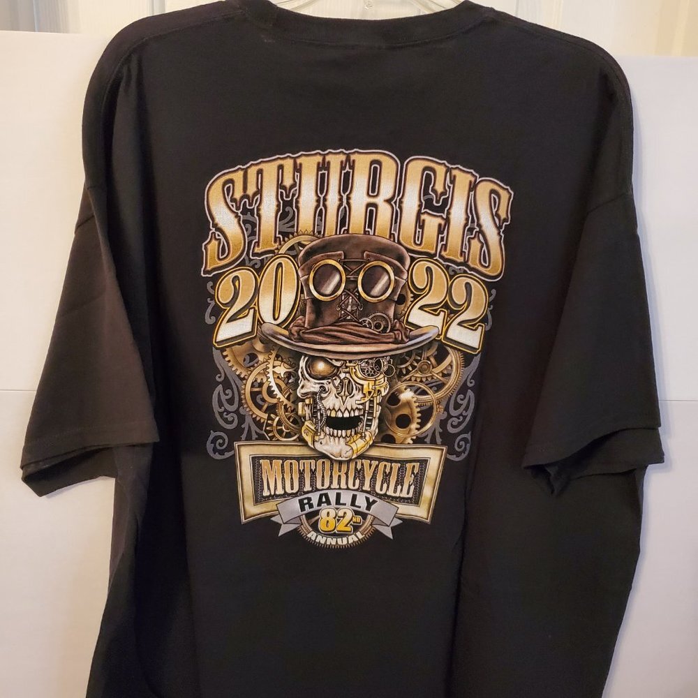2022 Sturgis Motorcycle Rally t shirt short sleeves 100% cotton size 2X. - Picture 8 of 9